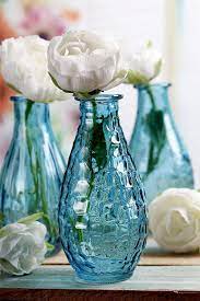I can simply touch it to turn on or touch again to change the color of the light. V More Light Blue Glass Bottle Flower Bud Vase Bubble Rib Hobnail 5 6 Inch Tall For Home Decor Party And Celebration Blue Glass Bottles Bud Vases Vase