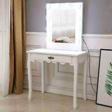 White dressing table stool wayfair. Heartley Led Bulbs Solid Wood Vanity With Mirror Vanity Table Set Dressing Table Mirror Dressing Table Lights