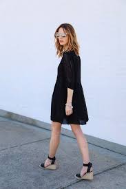 Little Black Dress French Connection Confetti Drape Dress Cat Eye Mirrored Sunglasses Prosecco And Plaid Vinc Fashion Little Black Dress Espadrilles Outfit