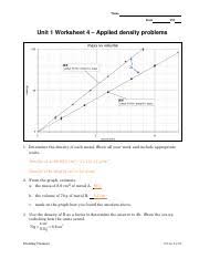 Modeling chemistry 5 u1 ws3 v2.0 answers : Ans To Ws 4 Pdf Name Date Pd Unit 1 Worksheet 4 Applied Density Problems 2c 1 Determine The Density Of Each Metal Show All Your Work And Include Course Hero