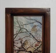 Hand-painted ceramic tile (glazed tiles), 20x30 cm (unframed) - "Tordi"  Painting