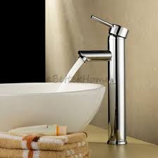 Modern Chrome Tall Bathroom Vanity