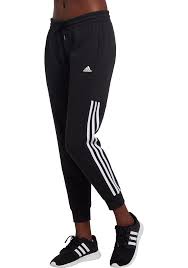 Black And Gold Adidas Pants Women S Adidas Women S Post Game Solid 3 Stripe Jogger Pants Adidas Women Jogger Pants Adidas Joggers Outfit