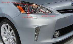 This acuta tl style light from oracle lighting is virtually toyota prius c with factory halogen headlights 2012, black led drl bar projector headlights by. Explanation Why Prius V Did Not Have Drls Priuschat