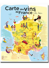 Acheter carte de bande dessinée de la france créé par readyfortakeoff. Affiche Carte Des Vins De France Par Solene Debies