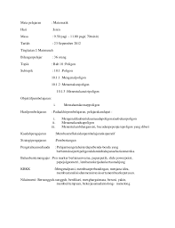 Contoh rph matematik tingkatan 1,2,3. Rancangan Pengajaran Harian Poligon Tingkatan 1