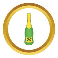 Icon Champagne Bottles Vector Icons Free Print Design Template