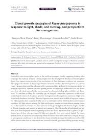 Un cookie youtube est également déposé pour vous permettre de lire les vidéos youtube sur le site. Pdf Clonal Growth Strategies Of Reynoutria Japonica In Response To Light Shade And Mowing And Perspectives For Management