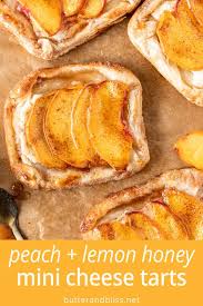 Peach And Honey Cream Cheese Tarts Butter And Bliss In 2020 Easy Delicious Recipes Cheese Tarts Small Batch Cookies