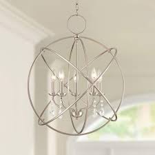 Aria 22 Wide Brushed Nickel 5 Light Chandelier 55j23 Lamps Plus
