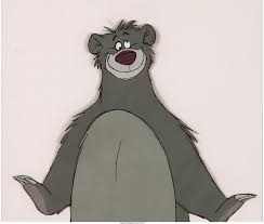 Baloo is played by an american black bear (ursus americanus). The Jungle Book Baloo Production Cel Walt Disney 1967 Of All The Bear Necessities Outstanding H Jungle Book Disney Disney Character Drawings Jungle Book