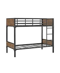 Find ideas to furnish your house. Walker Edison Twin Over Twin Rustic Wood Bunk Bed Brown Reviews Home Macy S