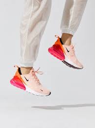 Nike Women S Air Max 270 Washed Coral Black Laser Fuchsia Orange Peel Performance Sneakers Air Max 270 Air Max Women Womens Athletic Shoes