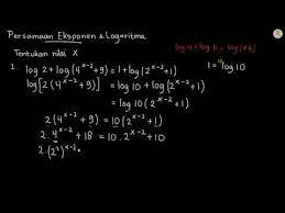 Check spelling or type a new query. Contoh Soal Persamaan Eksponen Dan Logaritma 1 Youtube
