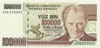 Obsolete Turkey Currency Paper Money 100000 Turkish Liras It Is Special For Turkish Collectors Vintage Old Banknote Bank Notes Turkish Lira Money