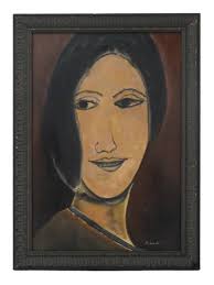 By Shorty Thorn Oil Canvas Apache Indian