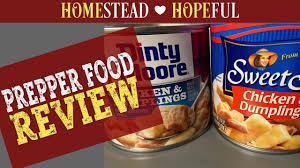 1 can dinty moore beef stew (40z), 1 x 9 prepared pie. Prepper Food Review Sweet Sue Vs Dinty Moore Chicken Dumplings Canned Food Youtube
