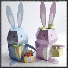 New Paper Craft Easter Bunny Free Papercraft Download On Papercraftsquare In 2020 Paper Crafts Cute Easter Bunny Easter Decorations Printables