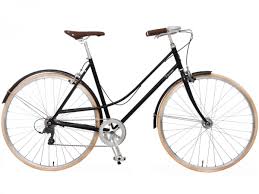 8 Gang Retro Damenfahrrad In Schwarz Damenfahrrad Fahrrad Retro Fahrrad
