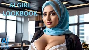 4K AI Art Lookbook Video of AI Arabian Girl in Office ｜ Sensual Hot Arab  Dress