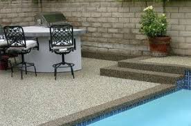 Pebble Epoxy Work Patio Pebble Patio Pool Decor