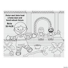 Download dltk coloring pages peter heals lame man document. Peter John Heal The Lame Man Fold Up Activity Sheets Oriental Trading