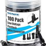SUNVIE 100 Pack Landscape Lighting Wire Connectors 12-16 Gauge Low Voltage  Landscape Lights Fastlock Wire Connector for Spotlight Garden Pathway ...