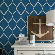 In this post, we give you ideas and designs for incorporating blue wall paint in your home interiors. Ribbon Lattice Wall Stencils For Decorating Home Decor Royal Design Studio Stencils
