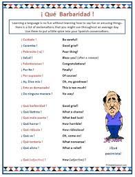 Que Barbaridad Fun Exclamations Spanish Conversation Spanish Teaching Resources Learning Spanish