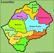 Lesotho, officially the kingdom of lesotho (sotho: Administrative Divisions Map Of Lesotho