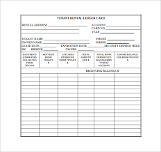 free 10 rental ledger templates in pdf