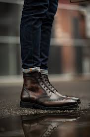 Wingtip Dark Oak In 2020 Boots Outfit Men Mens Boots Fashion Leather Shoes Men