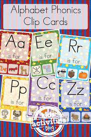 Free Kids Printable Alphabet Phonics Clip Cards Alphabet Phonics Phonics Cards Alphabet Preschool