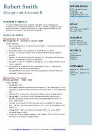 Below are the most recent asset management associate salary reports. Management Associate Resume Samples Qwikresume