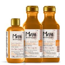 Coconut milk and other kinds of coconut proteins work for all hair types and conditions and makes a huge difference for curly and coily hair types. Maui Moisture Vegan Shampoo Conditioner And Curl Milk Set For Curly Hair Coconut Oil And Aloe Vera Buy Online In Morocco At Desertcart Ma Productid 218687597
