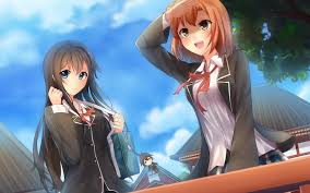 The manga is an incredibly popular design style. Wallpaper Anime Girls Yahari Ore No Seishun Love Comedy Wa Machigatteiru Yuigahama Yui Yukinoshita Yukino Redhead Dark Hair Long Hair Short Hair School Uniform Blue Eyes Yellow Eyes 1920x1200 Isti37