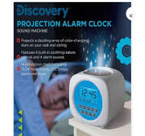 Discovery Projection Alarm Clock Sound Machine with LED Lights