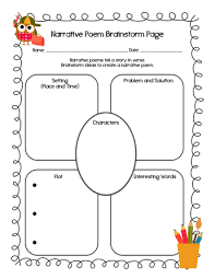 Narrative Poetry Day Two Planning A Narrative Poem Of Your