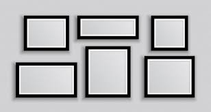 Photo realistic black blank and white picture frame, hanging on a wall from the front. Frame Images Free Vectors Stock Photos Psd