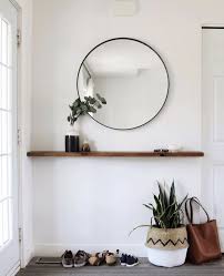 Simple Entryway With Floating Shelf Small Entryways Shelf Decor Bedroom Hallway Decorating