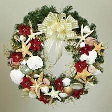 60+ of the best diy christmas decorations. Christmas Seashell Wreath 20 Green Wreath Coastal Beach Decor Abalone Starfish Coastal Christmas Decor Diy Fall Wreath Seashell Wreath