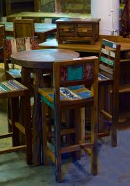 Recycled Boat Wood Chairs And Reclaimed Hard Wood Wagon Wheel High Table Wood Wagon Wood Chair Furniture Catalog