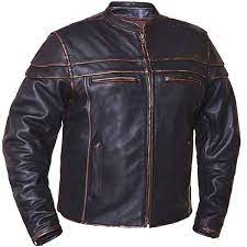 Unik Colorado Mens Rubbed Brown Cafe Racer Leather Motorcycle Jacket Mens Leather Jacket Biker Leather Motorcycle Jacket Motorcycle Jacket