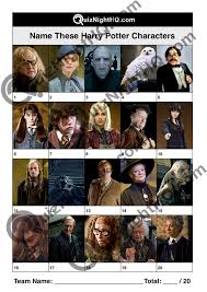 Trivia quiz · movie themes · harry potter characters . Harry Potter Characters 002 Quiznighthq