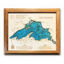 Maybe you would like to learn more about one of these? Lake Superior Nautical Decor Framed Wooden Map 8 X 10