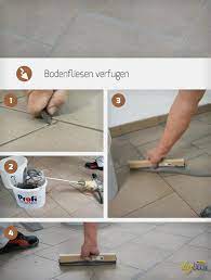 Wenn sie selbst ihr bad oder den fußboden fliesen möchten, sind einige dinge zu beachten. Bodenfliesen Verfugen Anleitung Diybook At