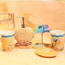 Standard queen size bed solid wood queen bed frame target bedding sets queen spa sensations memory foam mattress storage box with drawers small wall mount bathroom sink small bathroom sinks and vanities storage chest with drawers. Five Pieces Resin Bathroom Set Fashion Resin Summer Beach Subject Bathroom Set Bathroom Accessories Set Bathroom Accessories Bathroom Accessoriesresin Bathroom Set Aliexpress