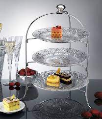 Perfect for display and serve your tasty desserts on either of our attractive dessert or dinner plate racks. 3 Tier Round Serving Platter Three Tiered Cake Tray Stand Food Server Display Plate Rack Crystal Clear With Silver Stand Dessert Server Stand Cupcake Tower Appetizer Serving Tray Buy Online In Qatar At Qatar Desertcart Com