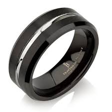 Black And Silver Mens Wedding Band Mens Wedding Band Mens Wedding Band Black Wedding By Bravermanoren With Images Mens Wedding Bands Black Wedding Band Brushed Tungsten Wedding Band
