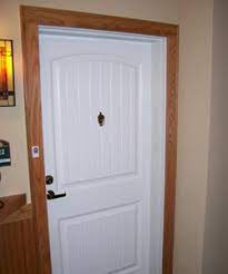 White stained wood trim and door. Natural Wood Doors With Painted Trim Novocom Top